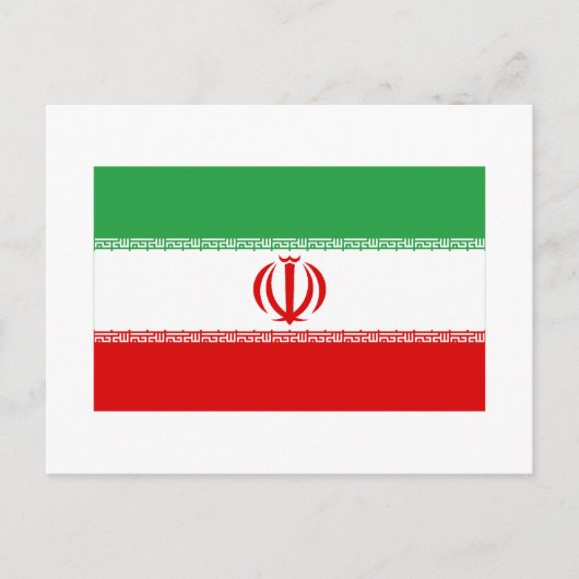 Iran vlag briefkaart (Voorkant)