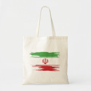 Iran vlag Brush Art Tote Bag