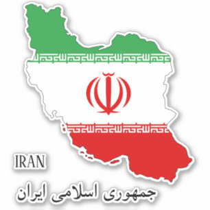 Iran Vlag Charmante Patriottische Kaart Sticker