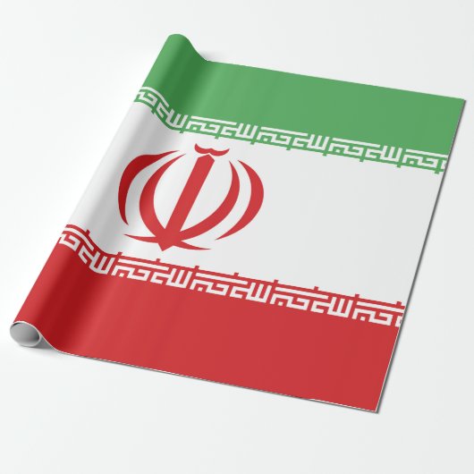 Iran-vlag Emblem Cadeaupapier (Uitgerold)