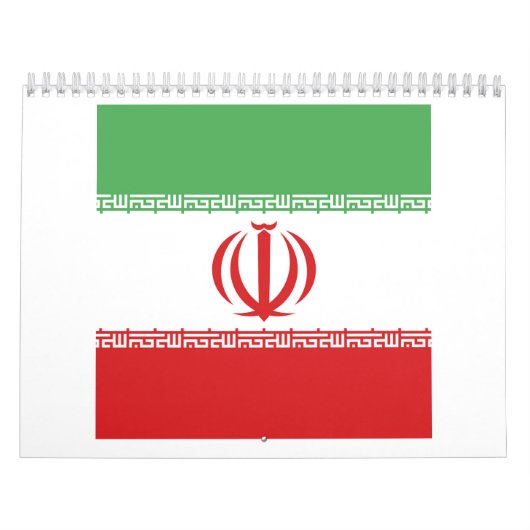 Iran-vlag Emblem Kalender (Hoes)
