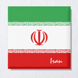 Iran vlag en Aziatische vakantie- en sportfans Magneet