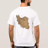 Iran vlag en kaart T-Shirt (Achterkant)