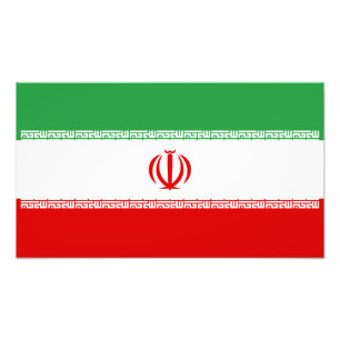 Iran vlag foto afdruk