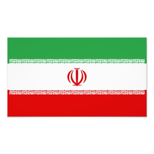 Iran vlag foto afdruk (Voorkant)