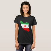 iran vlag Iraanse kaart iran voor vrouwen T-shirt (Voorkant volledig)