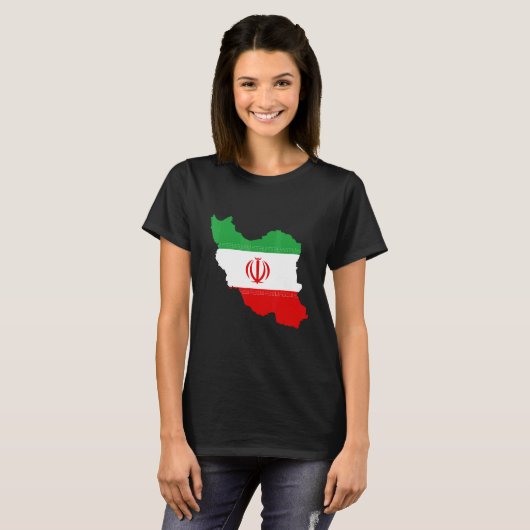 iran vlag Iraanse kaart iran voor vrouwen T-shirt (Voorkant volledig)