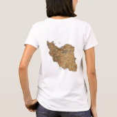Iran Vlag + Kaart + Tekst T-shirt (Achterkant)