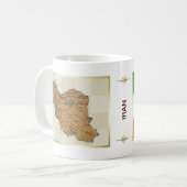 Iran vlag + kaartMok Koffiemok (Voorkant links)