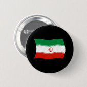 Iran Vlag Knop Ronde Button 5,7 Cm (Voorkant /achterkant)