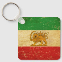 Iran Vlag Leeuw En Zon Schah van Iran Vlag Sleutel