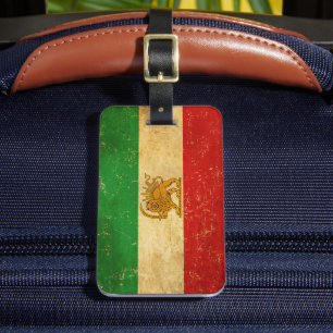 Iran Vlag Leeuw En Zon Shah van Iran Vlag Bagagelabel