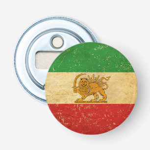 Iran Vlag Leeuw En Zon Shah van Iran Vlag Button Flesopener