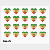 Iran Vlag Leeuw En Zon Shah van Iran Vlag Hart Sticker (Vel)