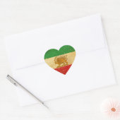 Iran Vlag Leeuw En Zon Shah van Iran Vlag Hart Sticker (Envelop)