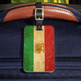 Iran Vlag Leeuw en zon sjah van Iran Vlag Bagagelabel