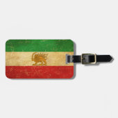 Iran Vlag Leeuw en zon sjah van Iran Vlag Bagagelabel (Voorkant horizontaal)