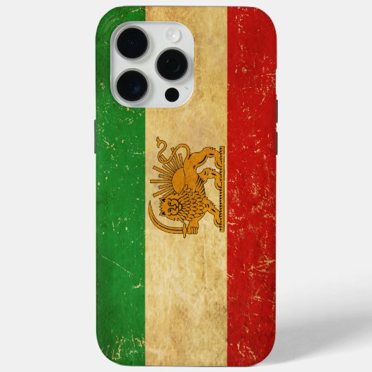 Iran Vlag Leeuw en zon sjah van Iran Vlag Case-Mate iPhone Case (Achterkant)