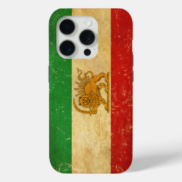 Iran Vlag Leeuw en zon sjah van Iran Vlag iPhone 15 Pro Case