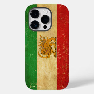 Iran Vlag Leeuw en zon sjah van Iran Vlag Case-Mate iPhone 14 Pro Hoesje