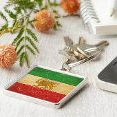 Iran Vlag Leeuw en zon sjah van Iran Vlag Sleutelhanger (Zijkant)