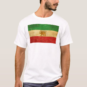 Iran Vlag Leeuw en zon sjah van Iran Vlag T-shirt