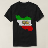 Iran vlag met leeuw en zonnesymbool Rostam Iran T-shirt (Design voorkant)