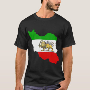 Iran vlag met leeuw en zonnesymbool Rostam Iran T-shirt