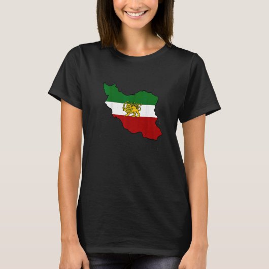 Iran vlag met leeuw t-shirt (Voorkant)