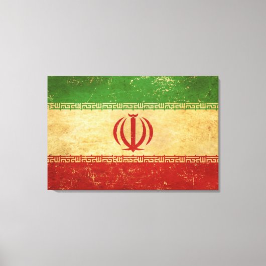 Iran vlag  ontwerp canvas afdruk (Voorkant)