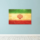 Iran vlag  ontwerp canvas afdruk (Insitu (Houten vloer))