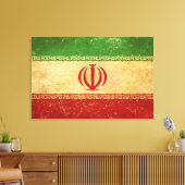 Iran vlag  ontwerp canvas afdruk (Insitu (Woonkamer))