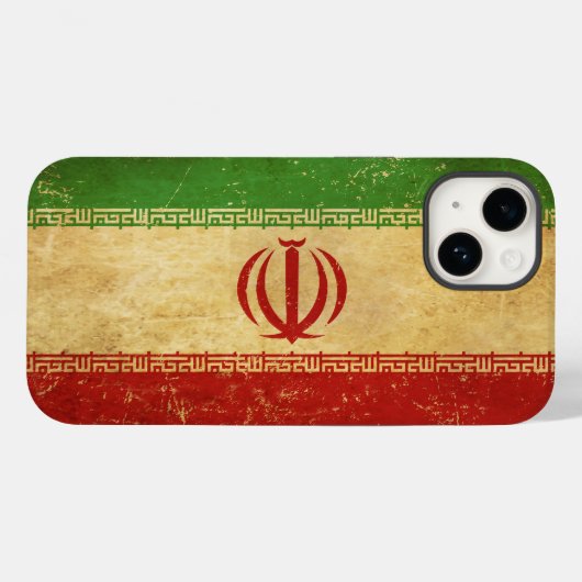 Iran vlag ontwerp Case-Mate iPhone case (Achterkant (horizontaal))