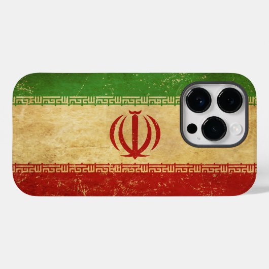 Iran vlag ontwerp Case-Mate iPhone case (Achterkant (horizontaal))
