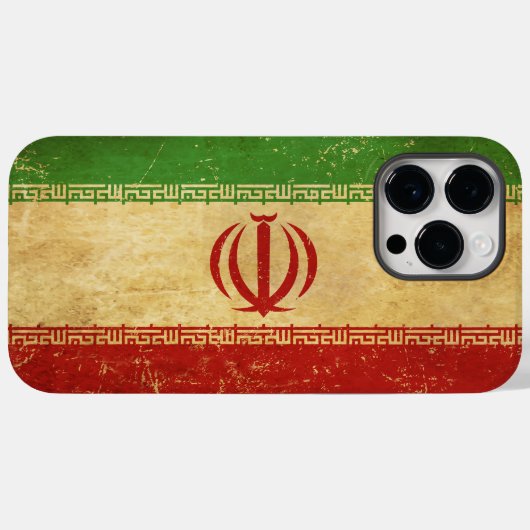 Iran vlag ontwerp Case-Mate iPhone case (Achterkant (horizontaal))