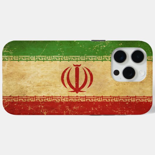 Iran vlag  ontwerp Case-Mate iPhone case (Achterkant (horizontaal))
