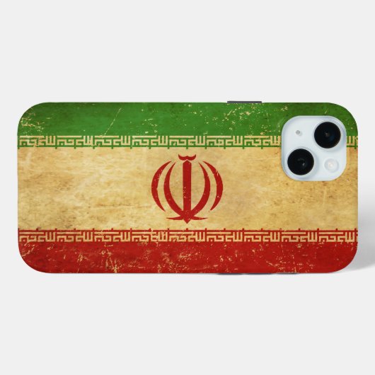 Iran vlag ontwerp Case-Mate iPhone case (Achterkant (horizontaal))