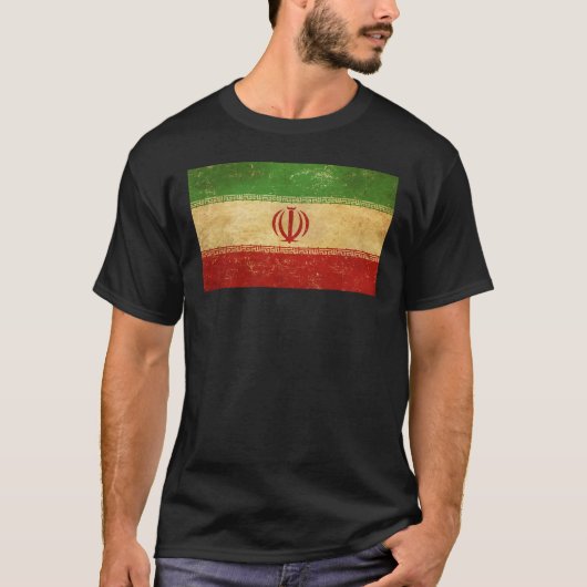 Iran Vlag ontwerp Mannen T-shirt (Voorkant)