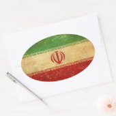Iran vlag  ontwerp ovale sticker (Envelop)