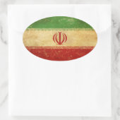 Iran vlag  ontwerp ovale sticker (Tas)