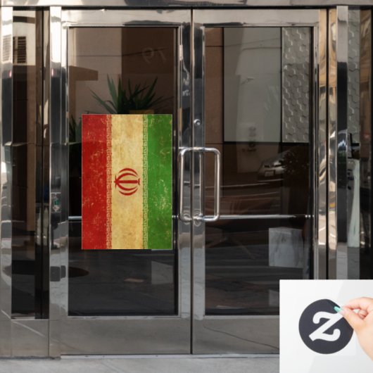 Iran vlag  ontwerp raamsticker (Kantoordeur)