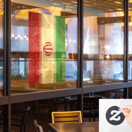 Iran vlag  ontwerp raamsticker (Restaurant Raam)