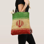 Iran vlag  ontwerp tote bag (Dichtbij)
