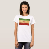 Iran Vlag Ontwerp Vrouwen Wit T-shirt (Voorkant volledig)