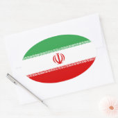 Iran Vlag Ovale Sticker (Envelop)
