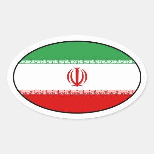 Iran Vlag Ovale Sticker
