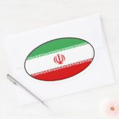 Iran Vlag Ovale Sticker (Envelop)