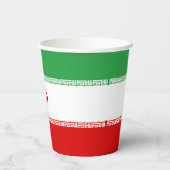 Iran vlag papieren bekers (Achterkant)