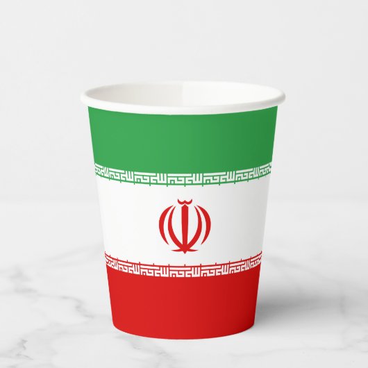 Iran vlag papieren bekers (Links)