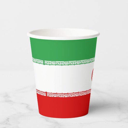 Iran vlag papieren bekers (Voorkant)
